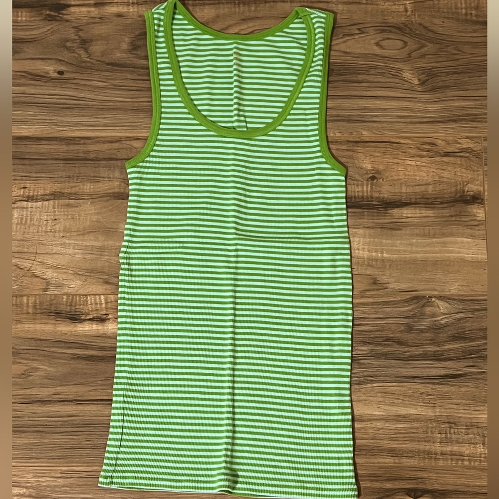 Gap Green Striped Tank Top
